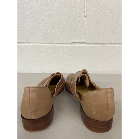 Nisolo 9.5 Almond Brown Emma D'orsay Classic Leather Oxford Mule Loafer Shoes - Picture 4 of 7